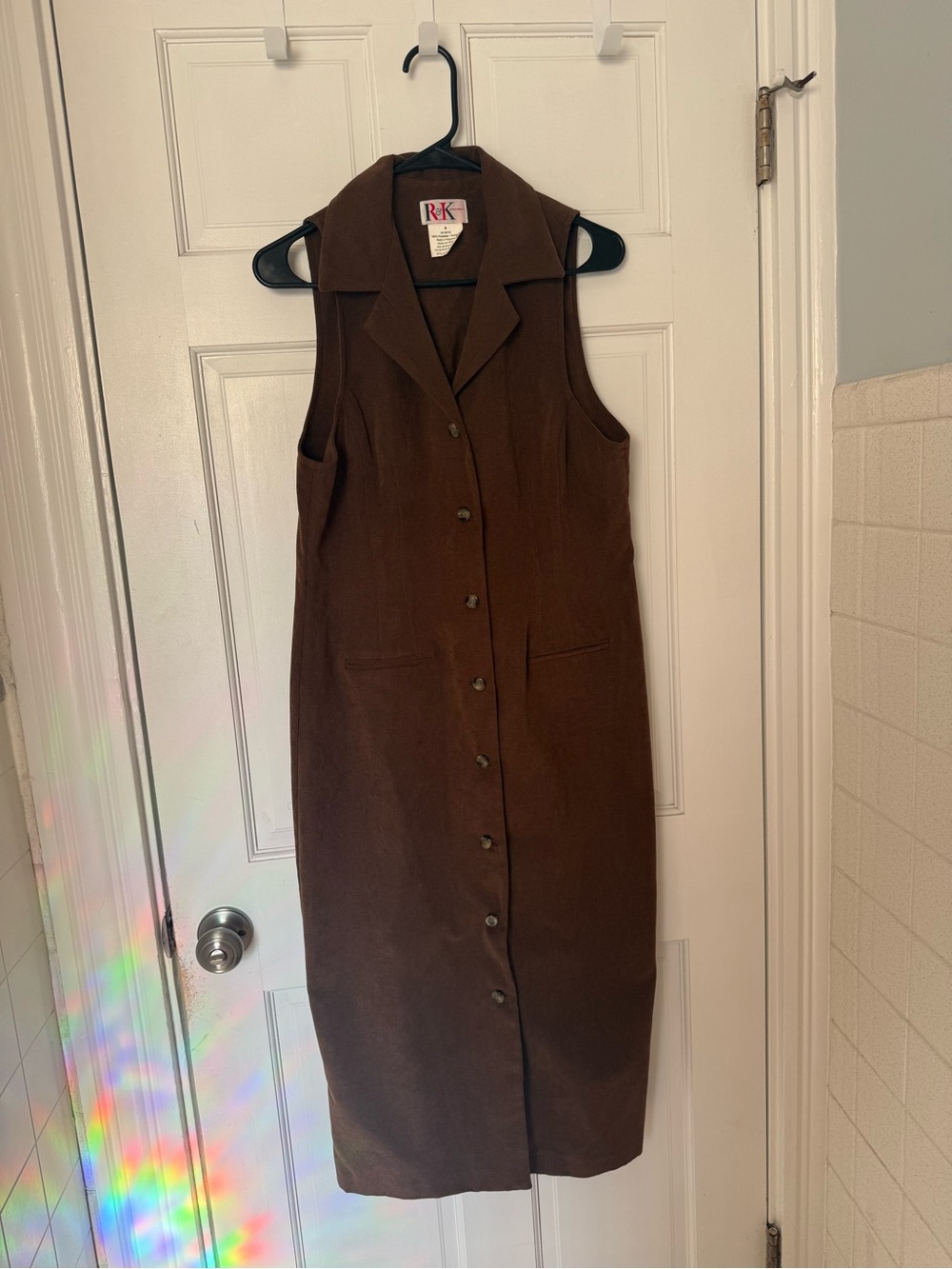 R&K Originals, Brown Waffle Material Dress